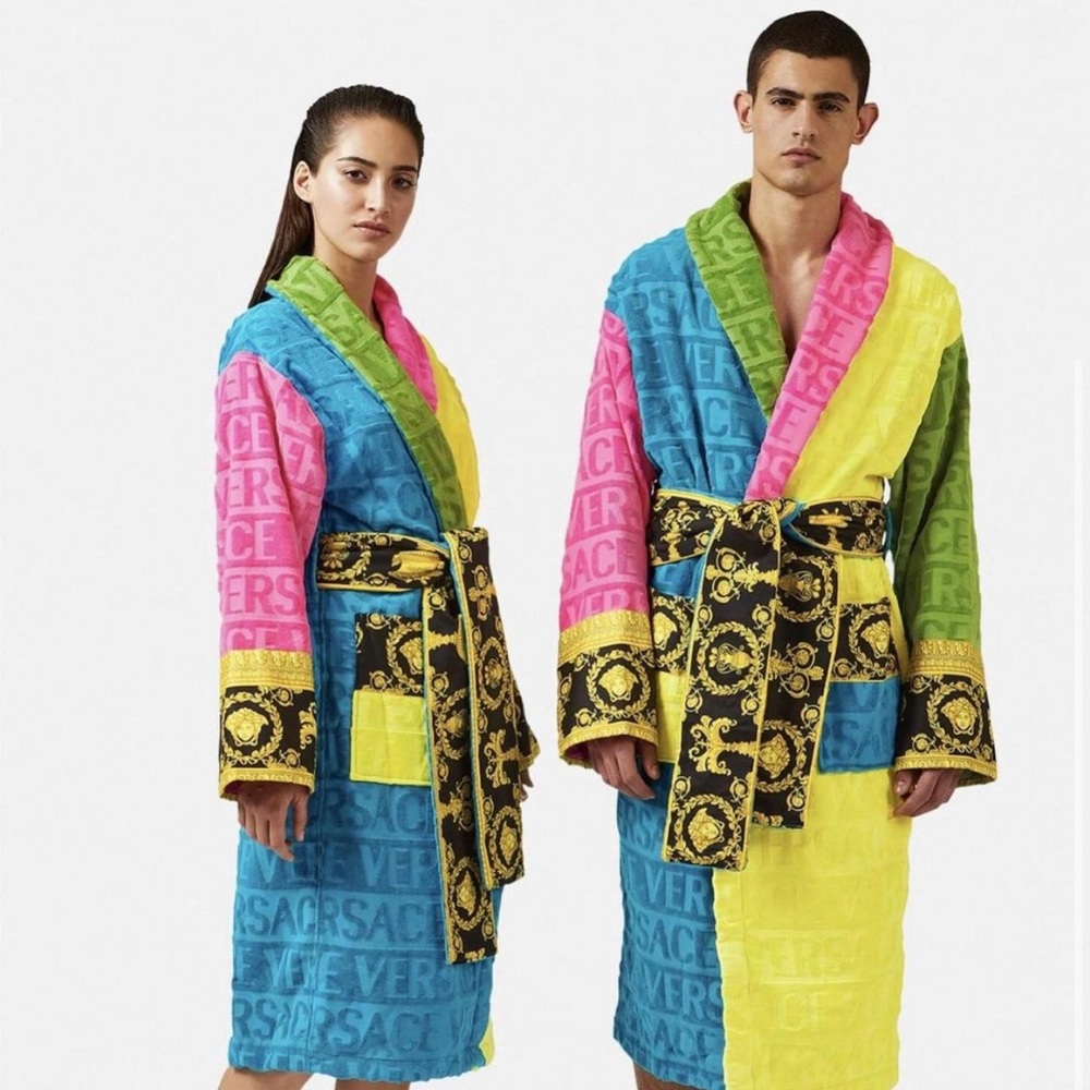 Versace Baroque Colorblock Robe